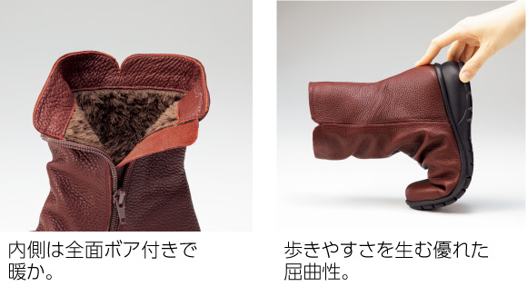 軽量ボロネーゼ仕様やわらかブーツの構造説明